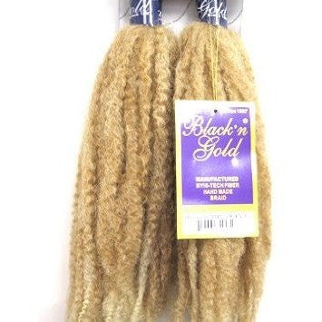 Black & Gold Hair Rastafarian Dreadlock Twist Hair