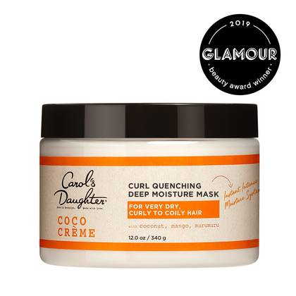  Carol's Daughter Coco Creme Curl Quenching - Mascarilla capilar  de humedad profunda para cabello muy seco, con aceite de coco y mantequilla  de mango, mascarilla para cabello rizado, 12 onzas 